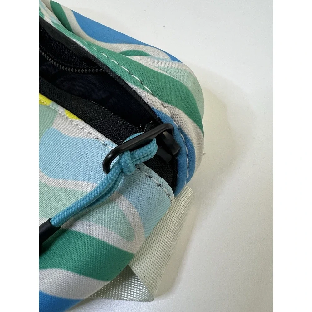 Hoka Unisex Waist Bag Fanny Pack Blue Yellow Wave Print Running Hiking